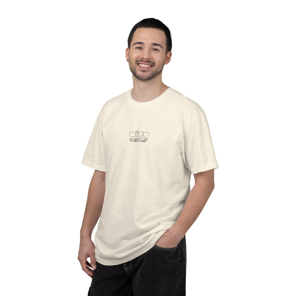 "I'm Happy You're Here." Logo Unisex Garment-Dyed T-shirt