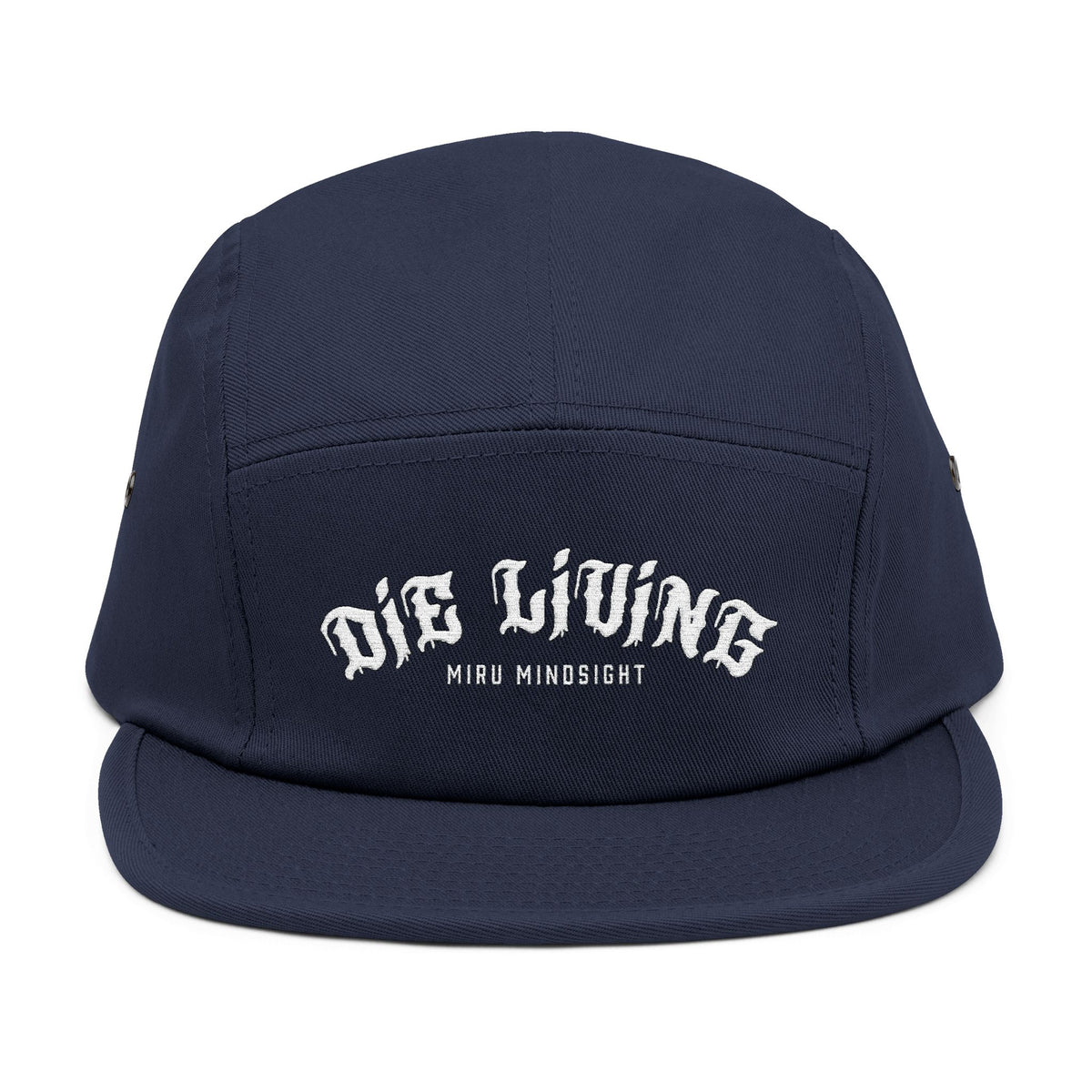 5-Panel Cap — "Die Living" Embroidered Skate Style Hat