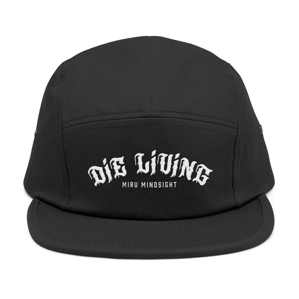 5-Panel Cap — "Die Living" Embroidered Skate Style Hat