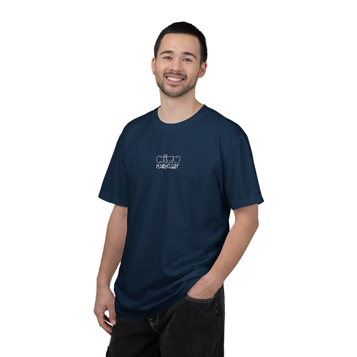 "I'm Happy You're Here." Logo Unisex Garment-Dyed T-shirt