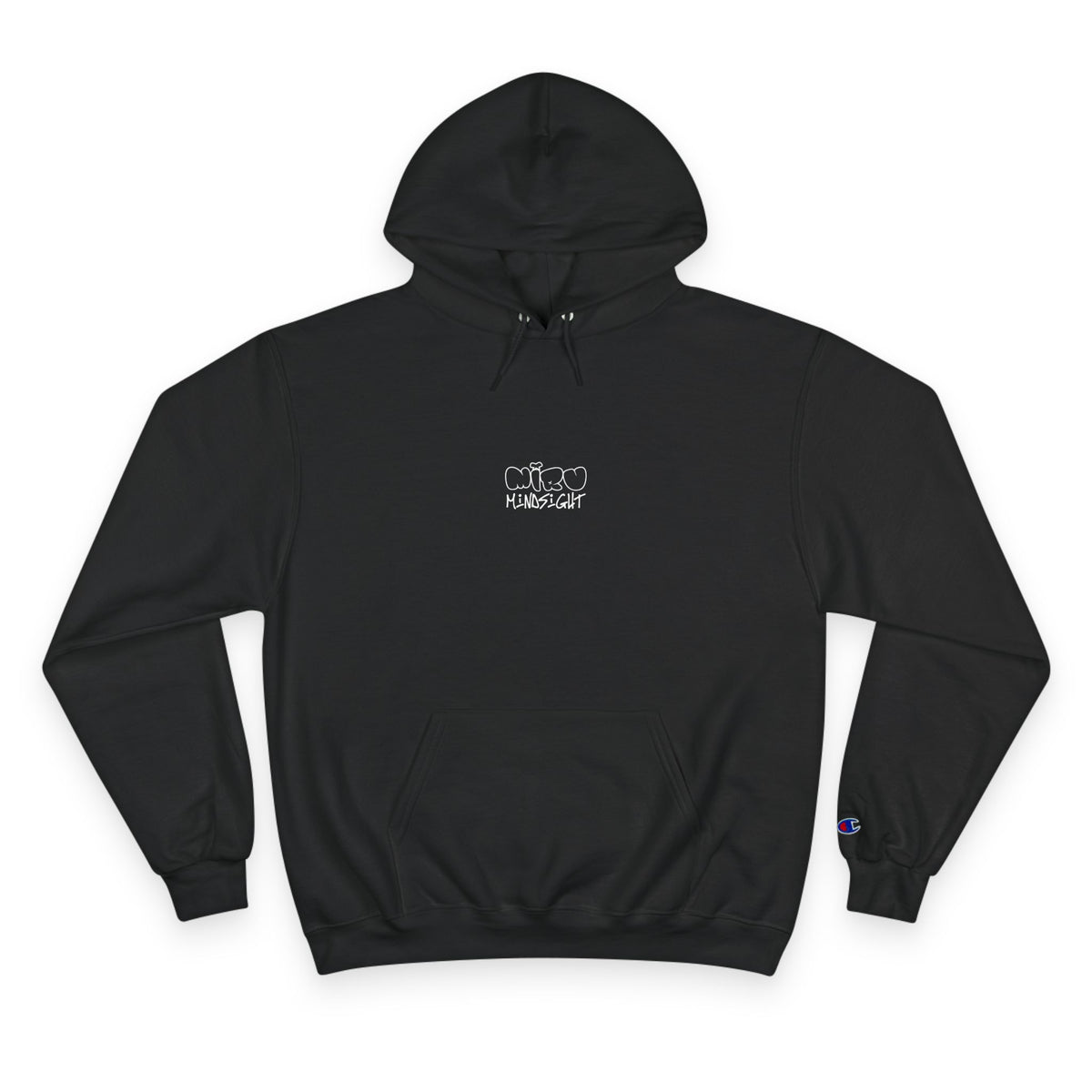 "I'm Happy You're Here." Logo Champion Hoodie