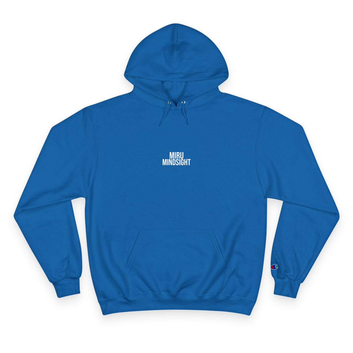 "I'm Happy You're Here." Print Unisex Champion White Hoodie
