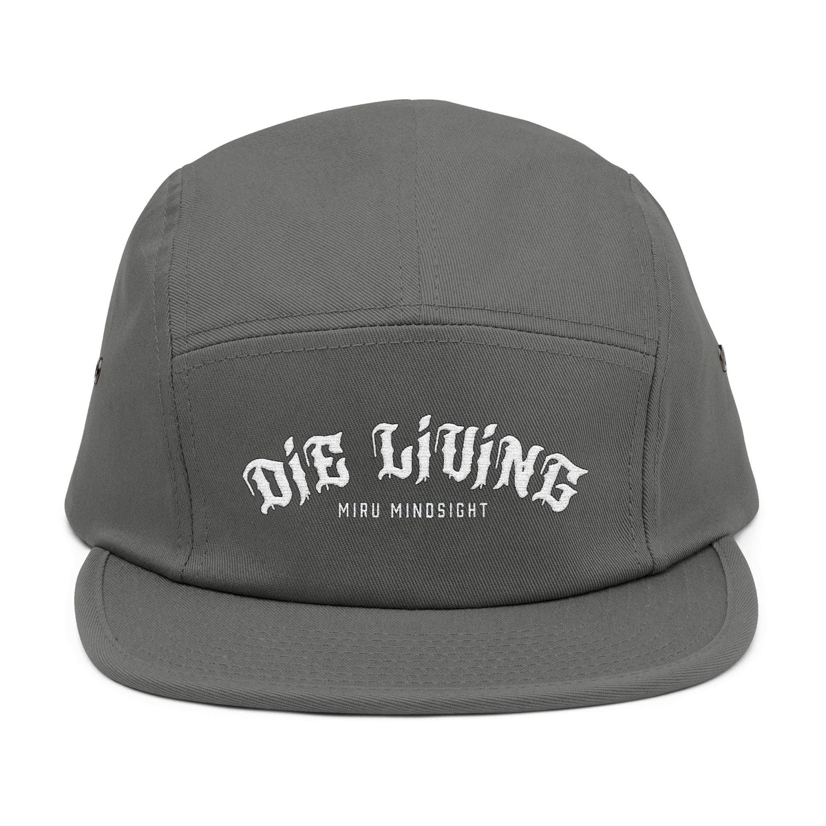 5-Panel Cap — "Die Living" Embroidered Skate Style Hat