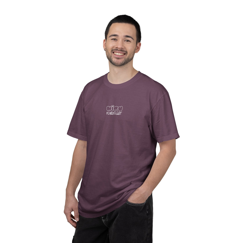 "I'm Happy You're Here." Logo Unisex Garment-Dyed T-shirt