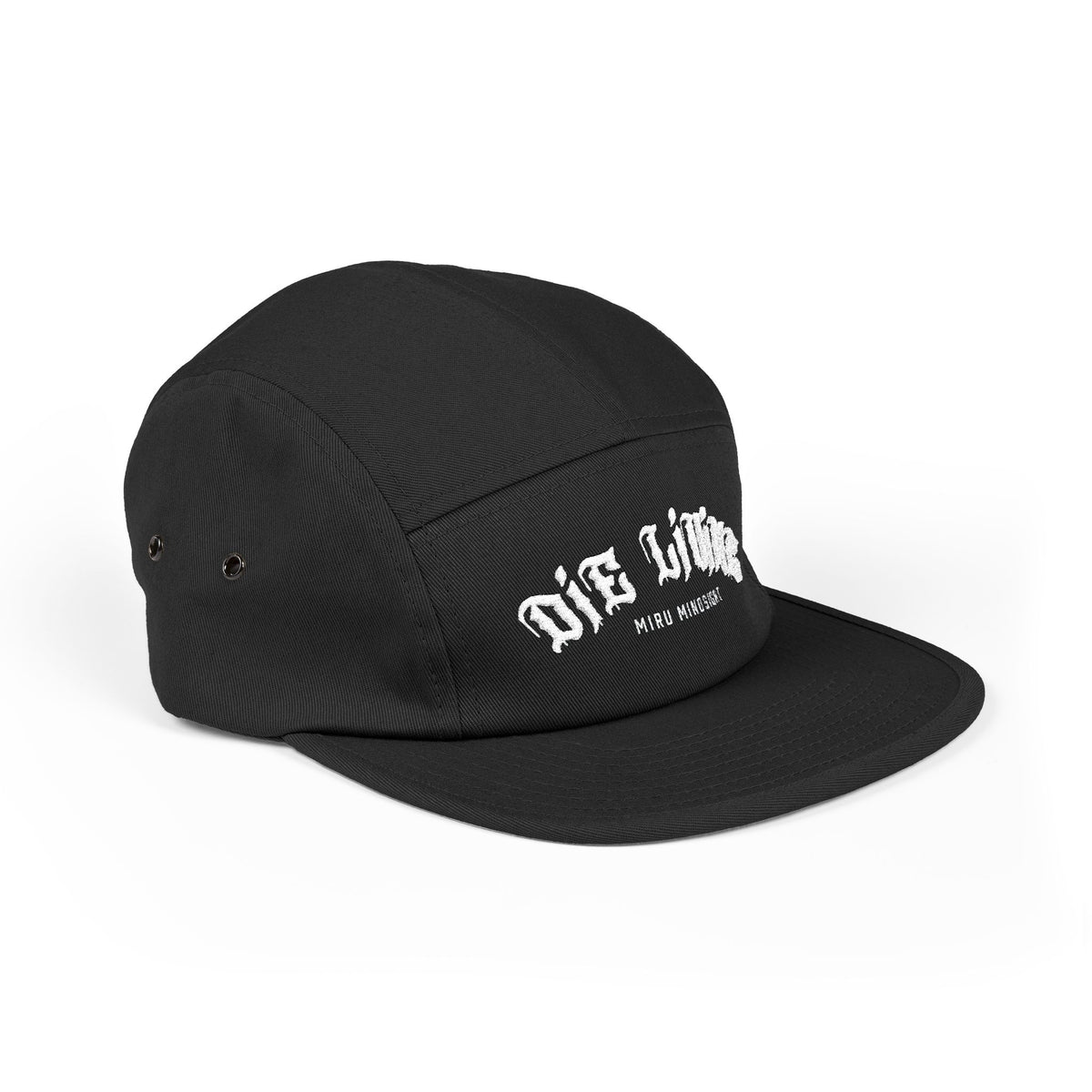 5-Panel Cap — "Die Living" Embroidered Skate Style Hat