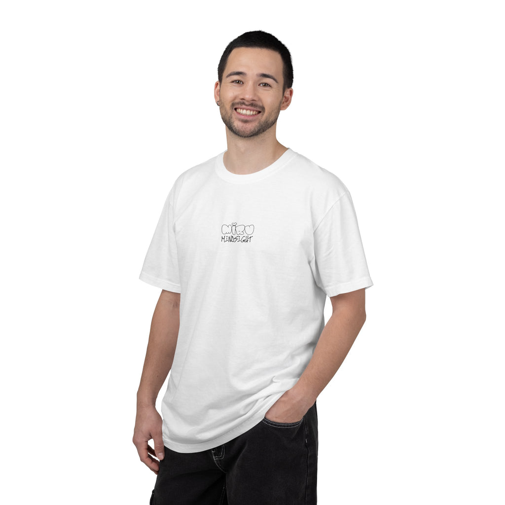 "I'm Happy You're Here." Logo Unisex Garment-Dyed T-shirt