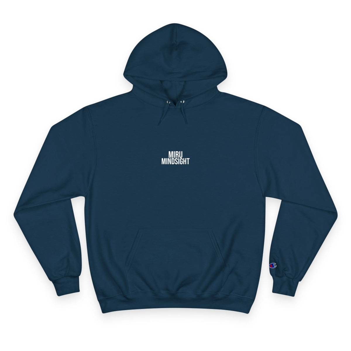 "I'm Happy You're Here." Print Unisex Champion White Hoodie