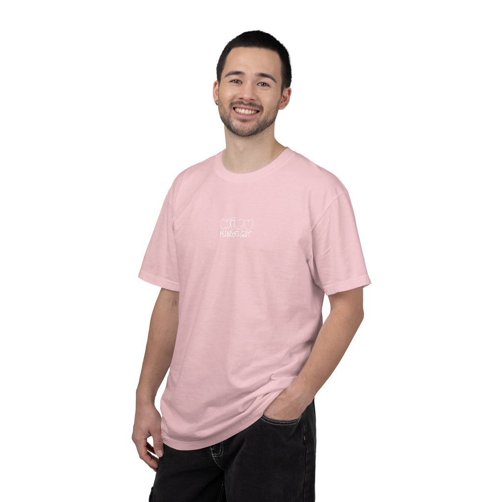 "I'm Happy You're Here." Logo Unisex Garment-Dyed T-shirt