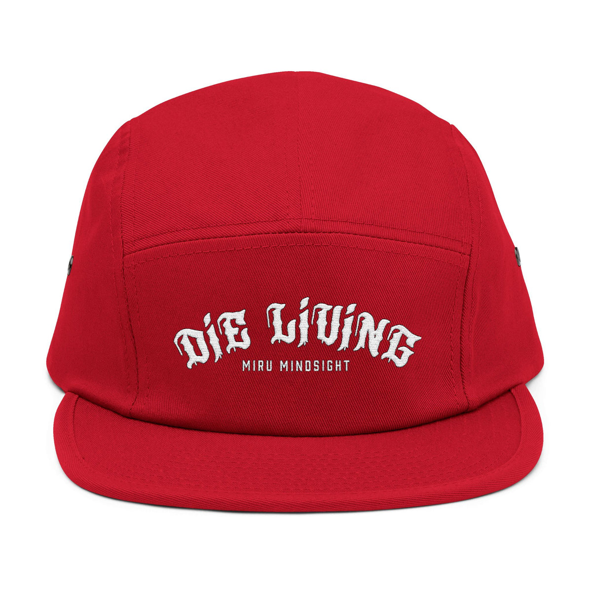 5-Panel Cap — "Die Living" Embroidered Skate Style Hat