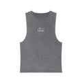 "I'm Happy You're Here" Logo Unisex Stonewash Tank Top