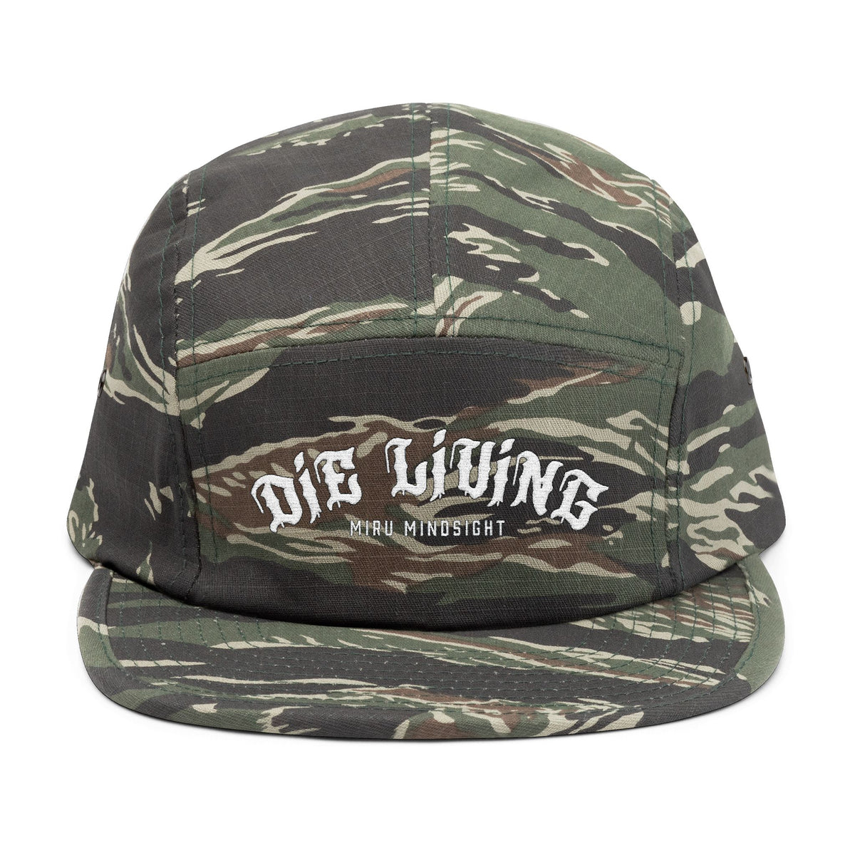 5-Panel Cap — "Die Living" Embroidered Skate Style Hat