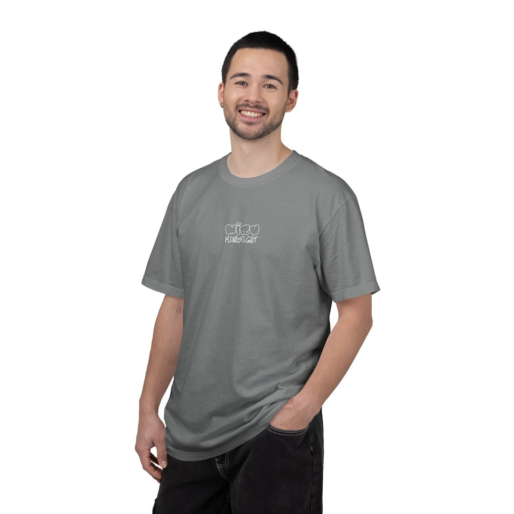 "I'm Happy You're Here." Logo Unisex Garment-Dyed T-shirt