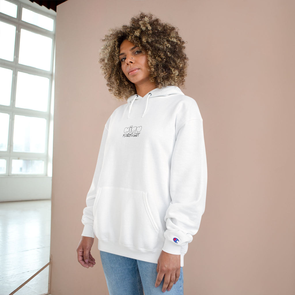 "I'm Happy You're Here." Logo Champion Hoodie