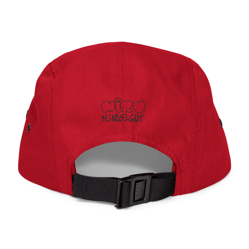 5-Panel Embroidered Cap — "Die Living" Streetwear Hat (Black lettering)