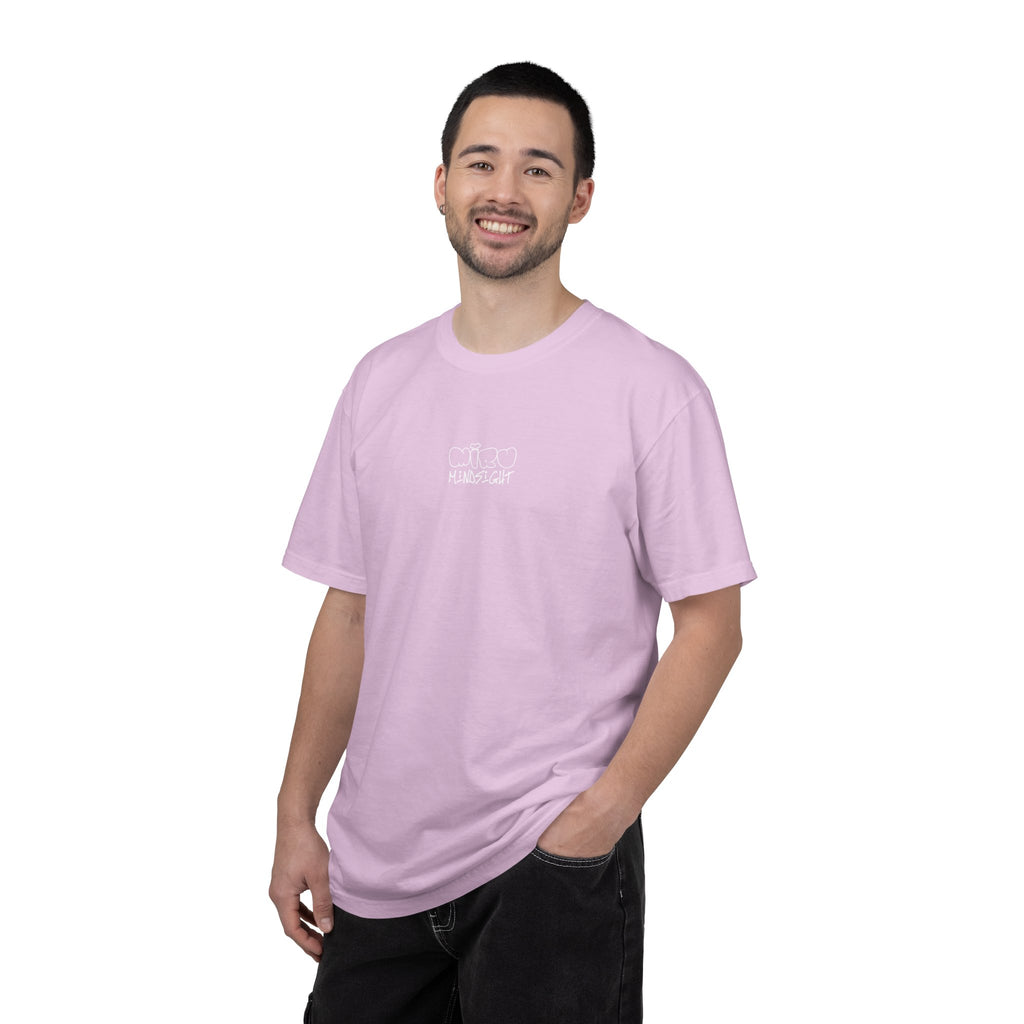 "I'm Happy You're Here." Logo Unisex Garment-Dyed T-shirt