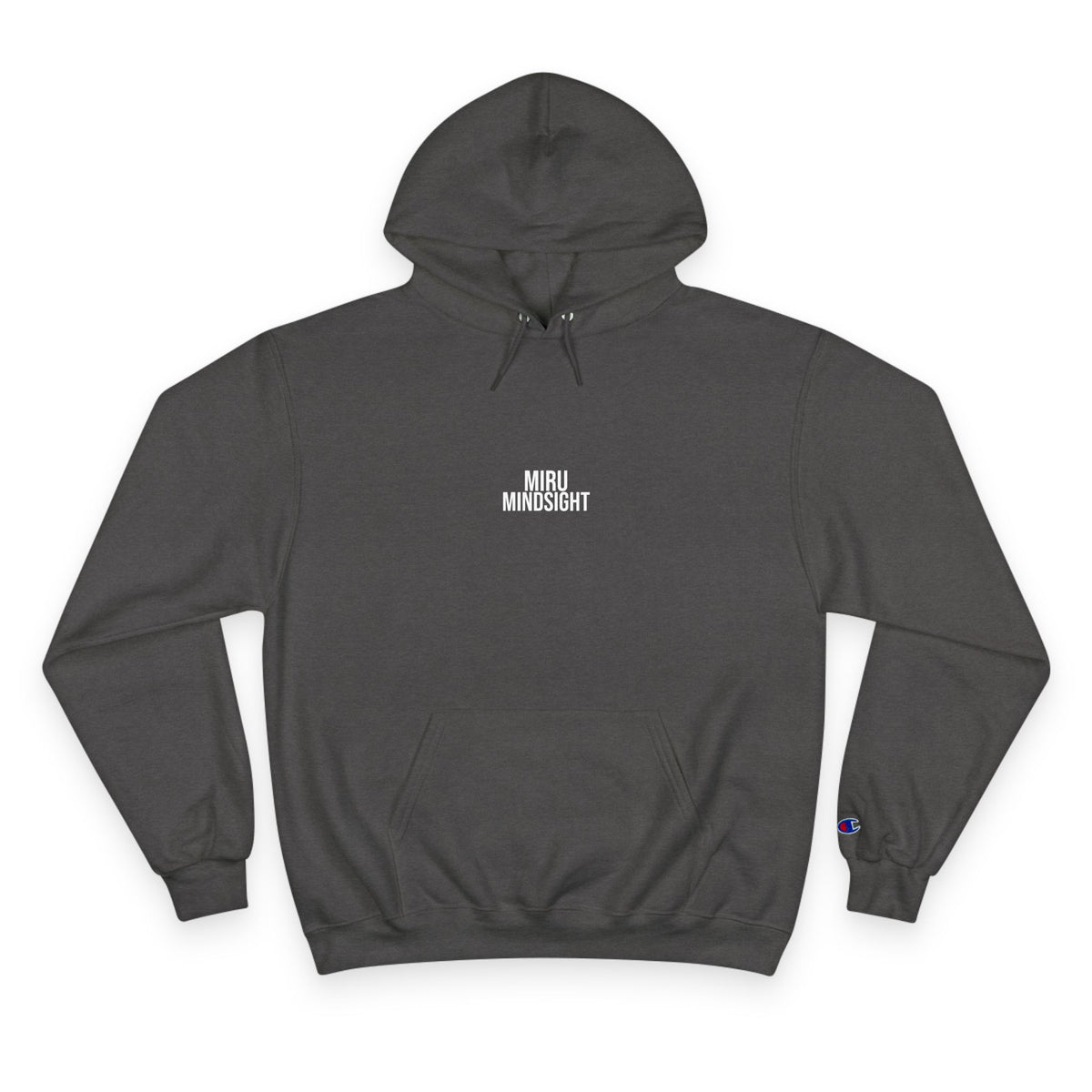 "I'm Happy You're Here." Print Unisex Champion White Hoodie