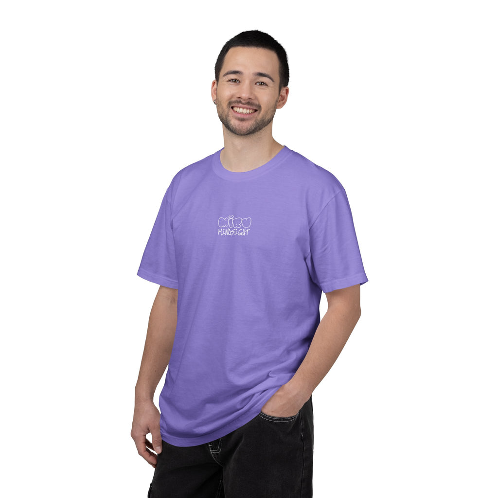 "I'm Happy You're Here." Logo Unisex Garment-Dyed T-shirt