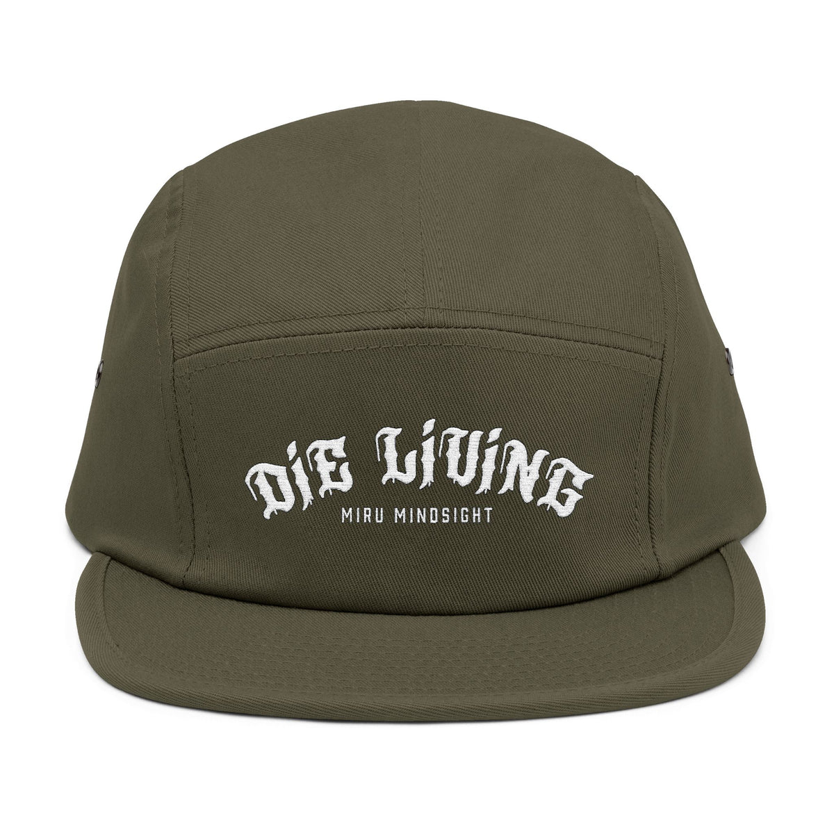 5-Panel Cap — "Die Living" Embroidered Skate Style Hat