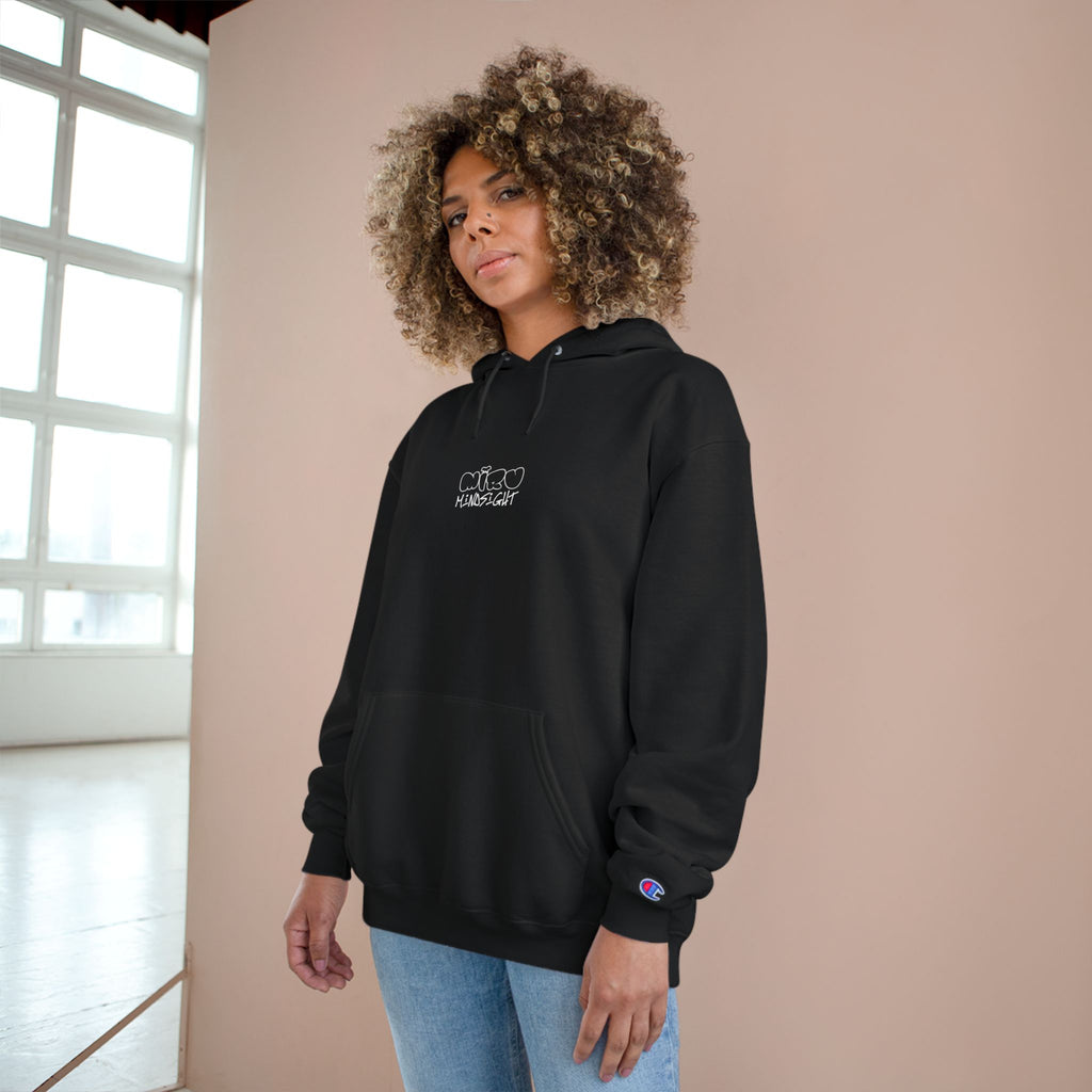 "I'm Happy You're Here." Logo Champion Hoodie