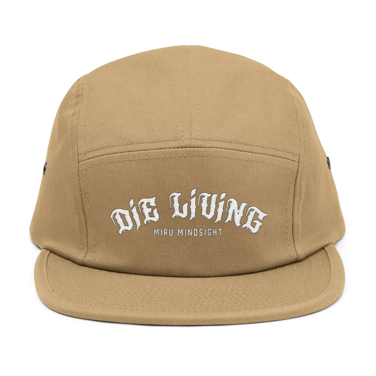 5-Panel Cap — "Die Living" Embroidered Skate Style Hat