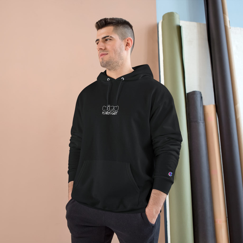 "I'm Happy You're Here." Logo Champion Hoodie